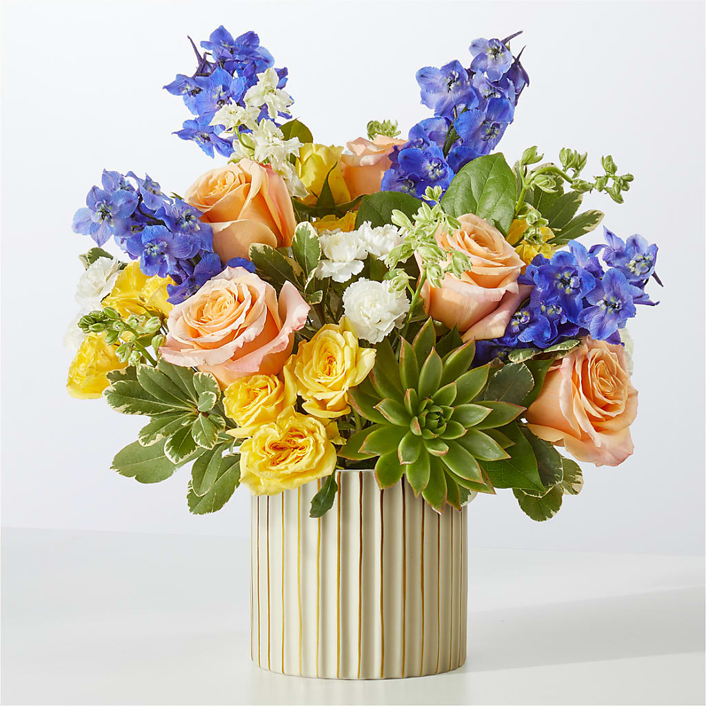 Cobalt Reverie Bouquet – ADAM & EVE FLOWERS & BALLOONS, Lafayette IN