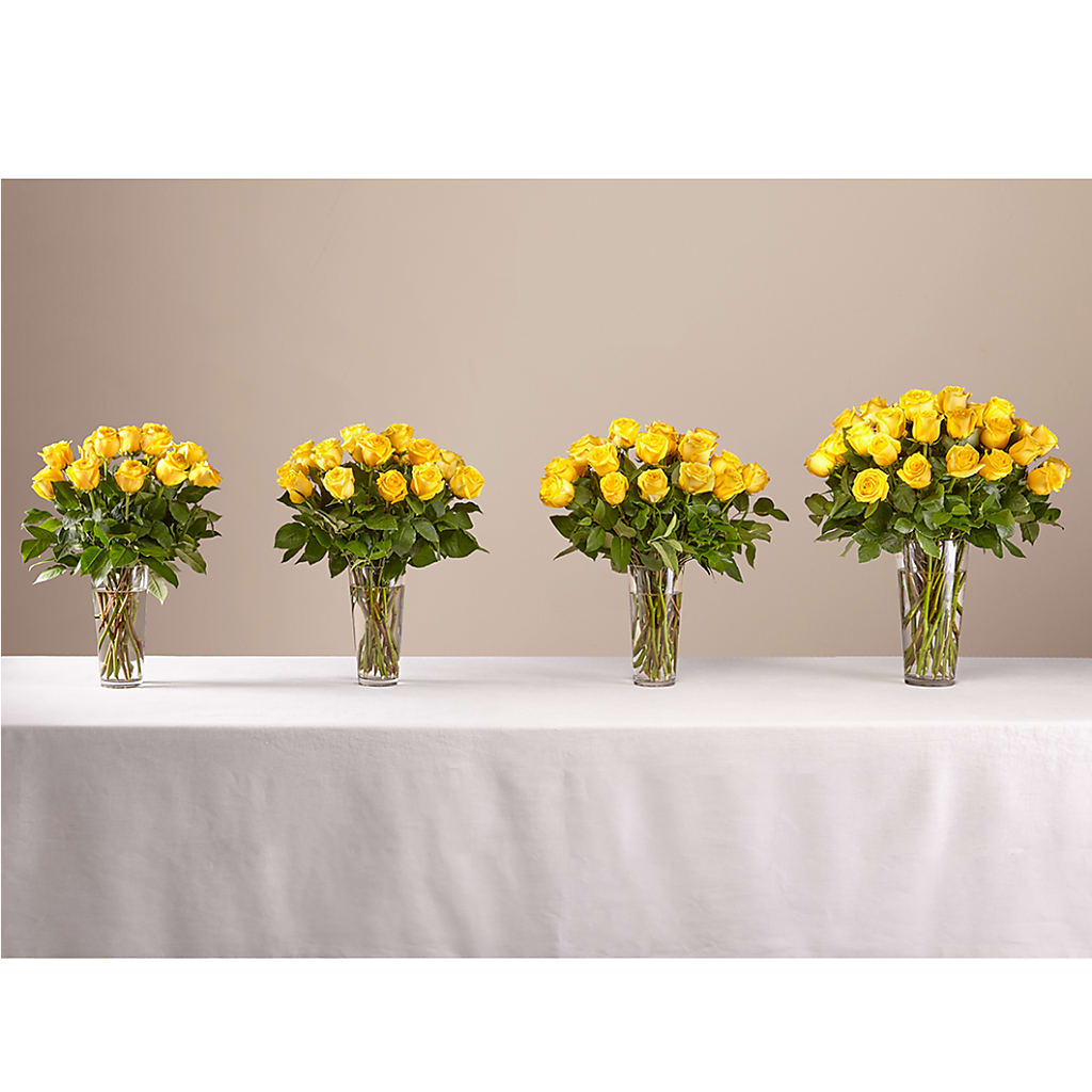 Long Stem Yellow Rose Bouquet – ADAM & EVE FLOWERS & BALLOONS, Lafayette IN