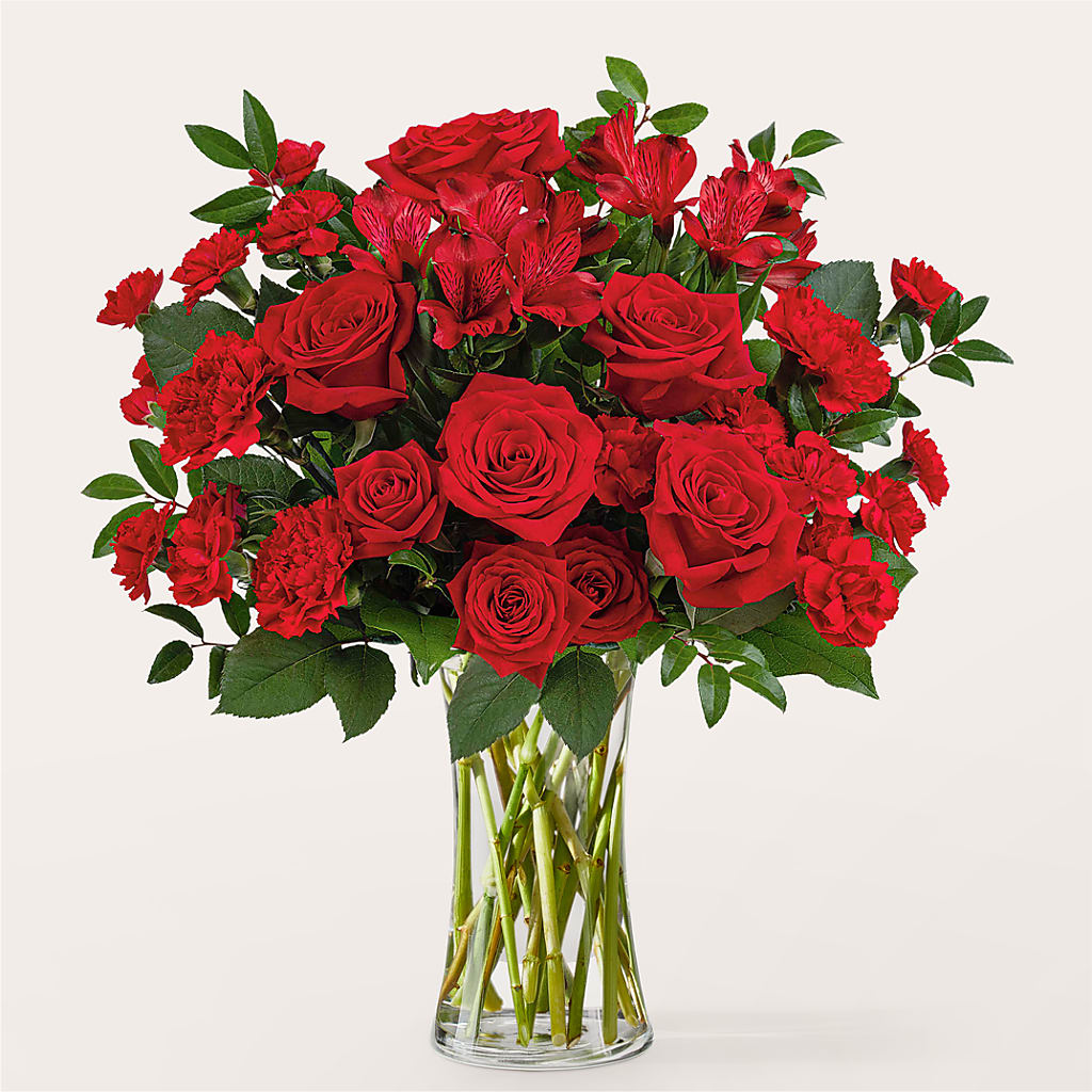 Brilliant Ruby Bouquet – ADAM & EVE FLOWERS & BALLOONS, Lafayette IN