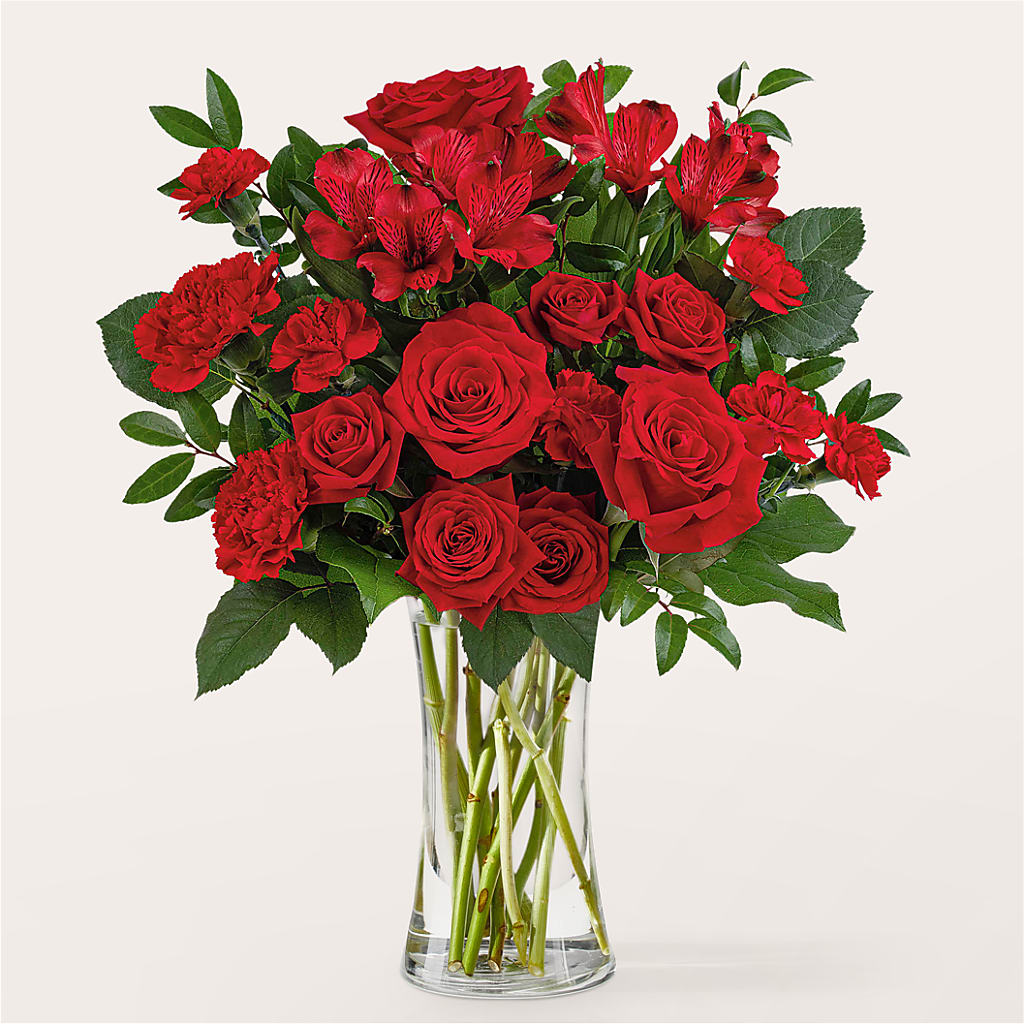 Brilliant Ruby Bouquet – ADAM & EVE FLOWERS & BALLOONS, Lafayette IN