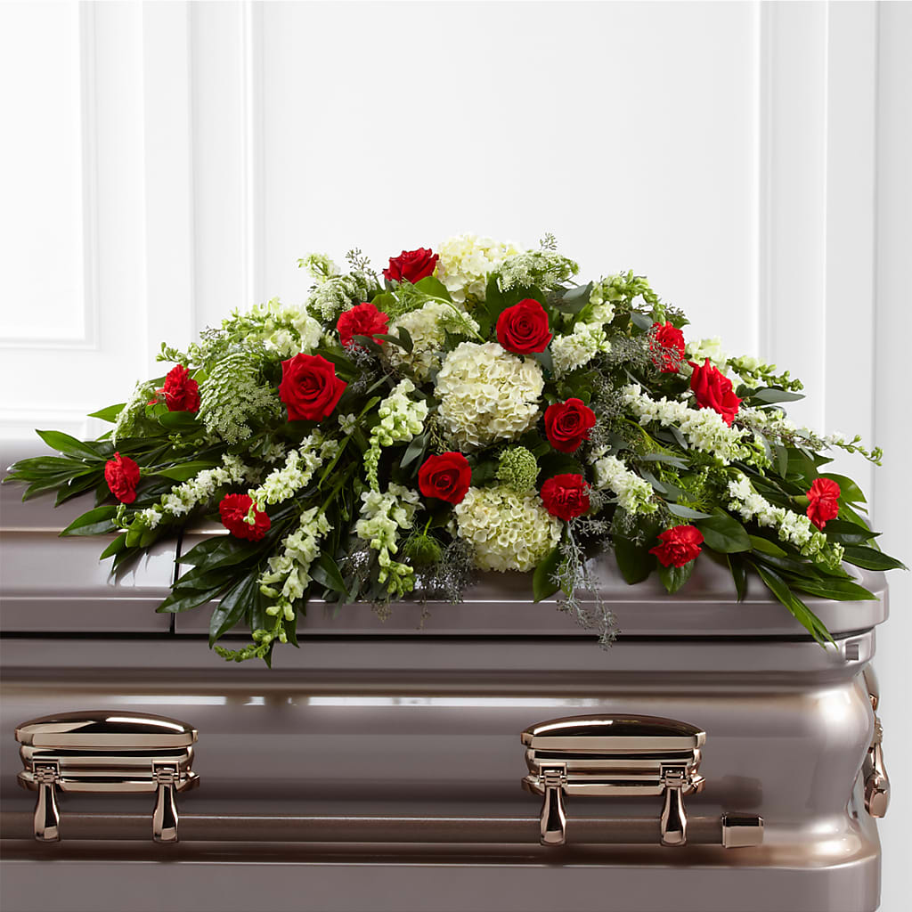 Sincerity Casket Spray – ADAM & EVE FLOWERS & BALLOONS, Lafayette IN