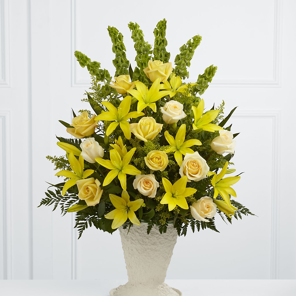 Golden Memories Arrangement – ADAM & EVE FLOWERS & BALLOONS, Lafayette IN