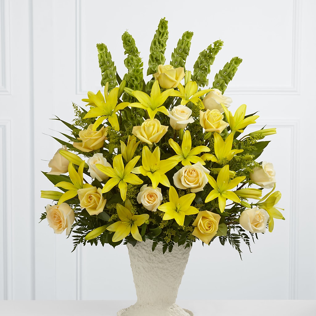 Golden Memories Arrangement – ADAM & EVE FLOWERS & BALLOONS, Lafayette IN