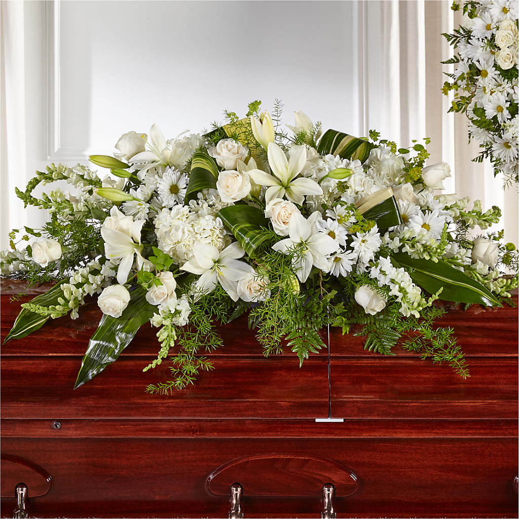 Abundance Casket Spray – ADAM & EVE FLOWERS & BALLOONS, Lafayette IN