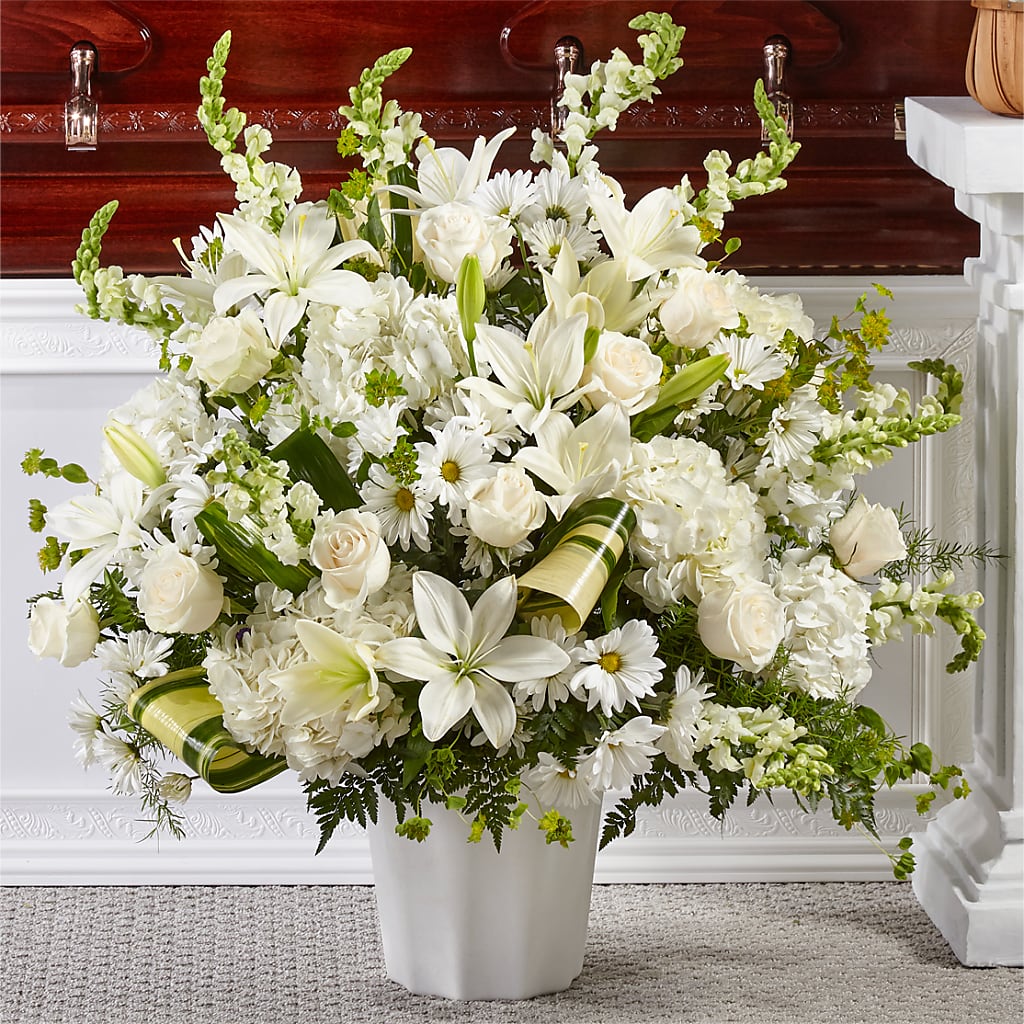 Thoughts of Tranquility Floor Basket – ADAM & EVE FLOWERS & BALLOONS, Lafayette IN