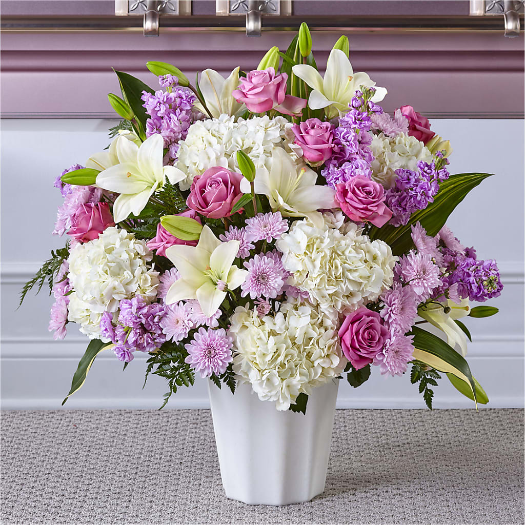 Heaven Sent Floor Basket – ADAM & EVE FLOWERS & BALLOONS, Lafayette IN
