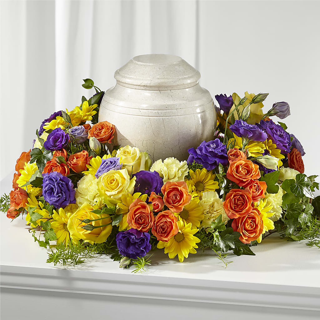 Blossoms of Remembrance Cremation Adornment – ADAM & EVE FLOWERS & BALLOONS, Lafayette IN