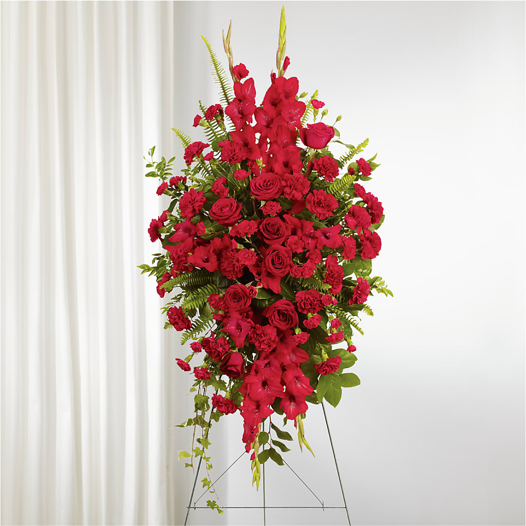 From the Heart Standing Spray – ADAM & EVE FLOWERS & BALLOONS, Lafayette IN