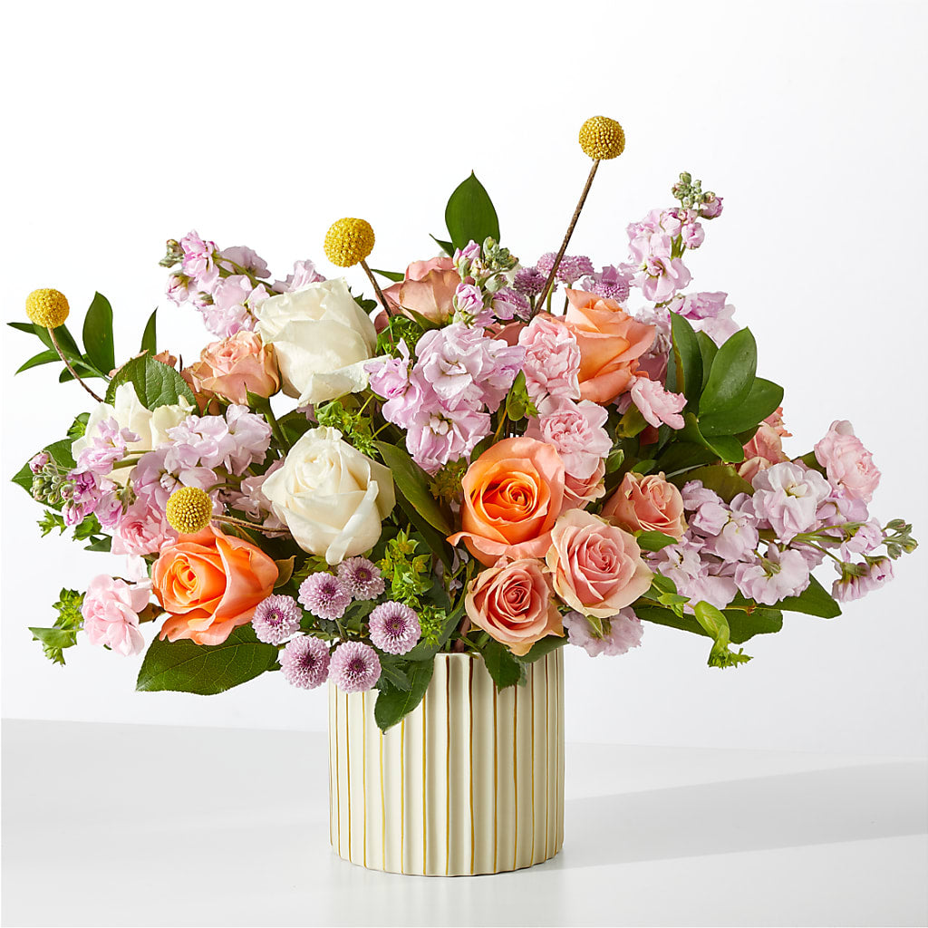 French Market Bouquet with Ivory Vase – ADAM & EVE FLOWERS & BALLOONS, Lafayette IN