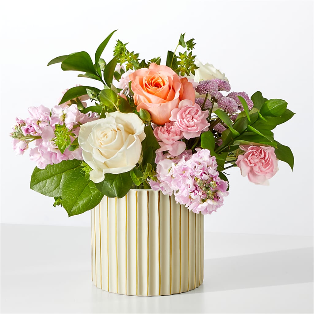 French Market Bouquet with Ivory Vase – ADAM & EVE FLOWERS & BALLOONS, Lafayette IN