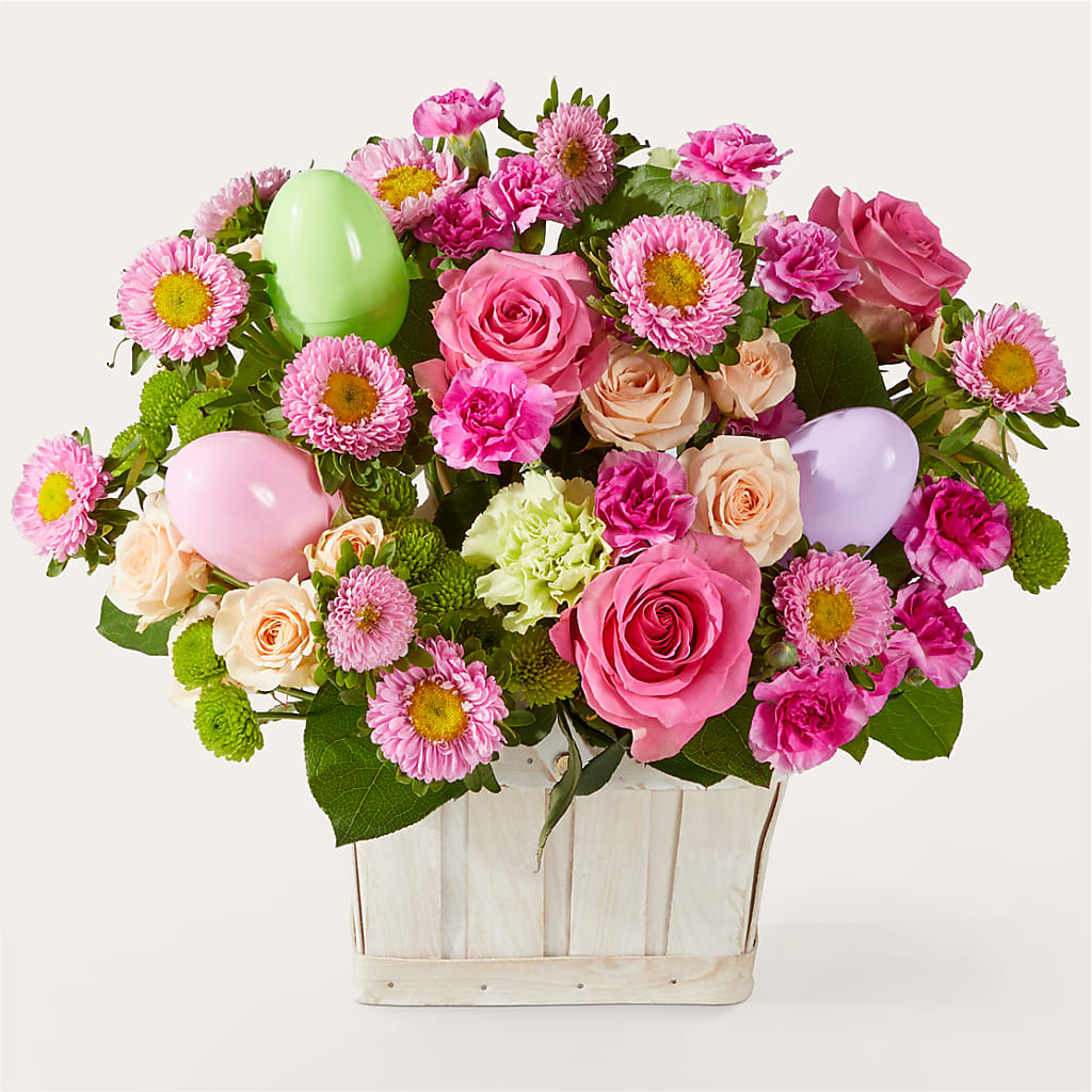 Get Eggcited Basket – ADAM & EVE FLOWERS & BALLOONS, Lafayette IN