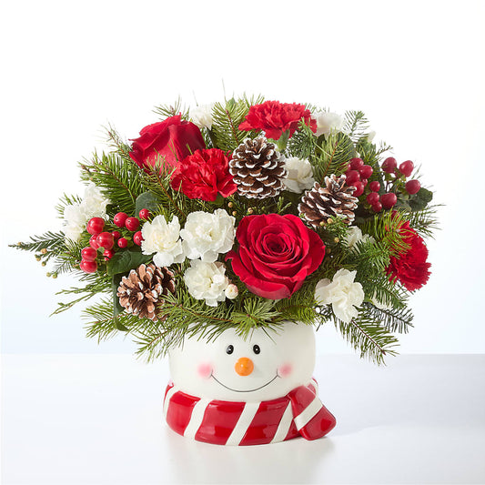 Jolly Snowman Bouquet – ADAM & EVE FLOWERS & BALLOONS, Lafayette IN