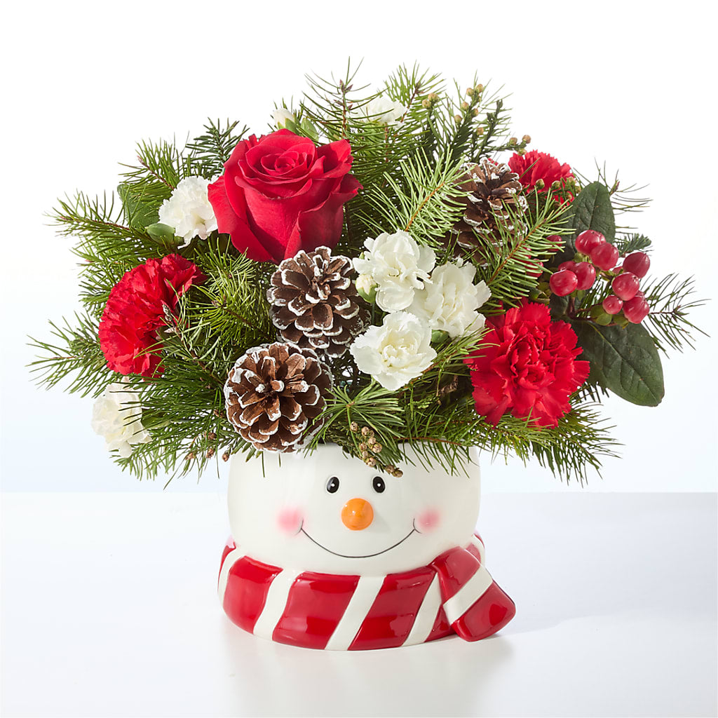 Jolly Snowman Bouquet – ADAM & EVE FLOWERS & BALLOONS, Lafayette IN
