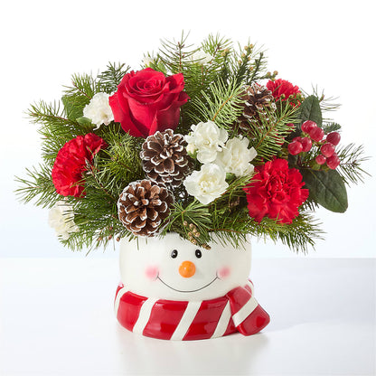 Jolly Snowman Bouquet – ADAM & EVE FLOWERS & BALLOONS, Lafayette IN