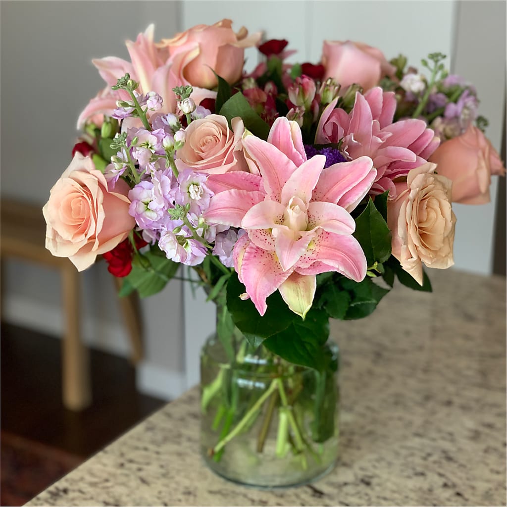Romantique Bouquet – ADAM & EVE FLOWERS & BALLOONS, Lafayette IN