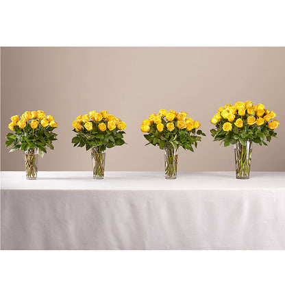 Long Stem Yellow Rose Bouquet – ADAM & EVE FLOWERS & BALLOONS, Lafayette IN