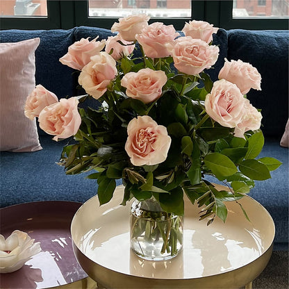 Long Stem Pink Rose Bouquet – ADAM & EVE FLOWERS & BALLOONS, Lafayette IN