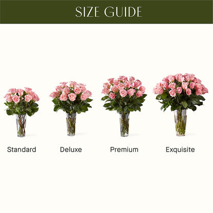 Long Stem Pink Rose Bouquet – ADAM & EVE FLOWERS & BALLOONS, Lafayette IN