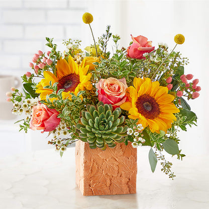 Sunflower Season Bouquet – ADAM & EVE FLOWERS & BALLOONS, Lafayette IN