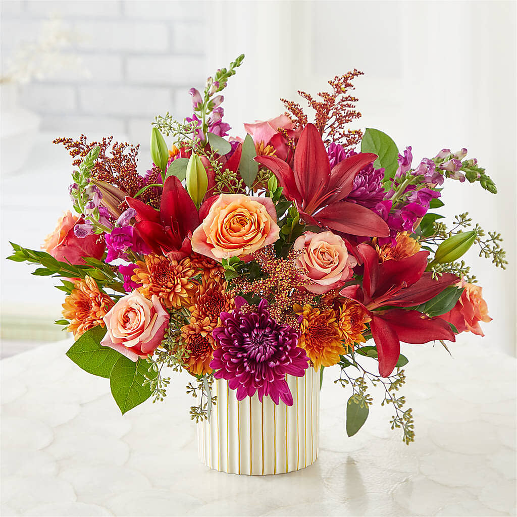 Burgundy Landscape Bouquet – ADAM & EVE FLOWERS & BALLOONS, Lafayette IN