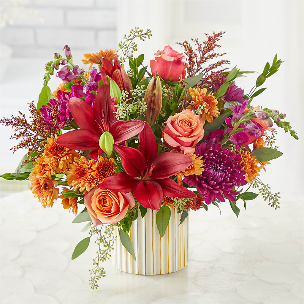 Burgundy Landscape Bouquet – ADAM & EVE FLOWERS & BALLOONS, Lafayette IN