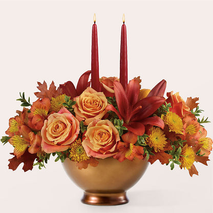 Harvest Table Centerpiece – ADAM & EVE FLOWERS & BALLOONS, Lafayette IN