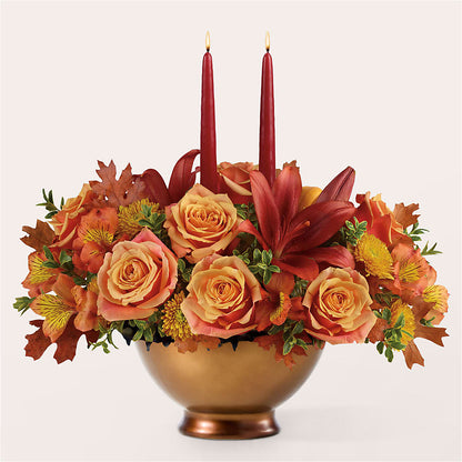 Harvest Table Centerpiece – ADAM & EVE FLOWERS & BALLOONS, Lafayette IN