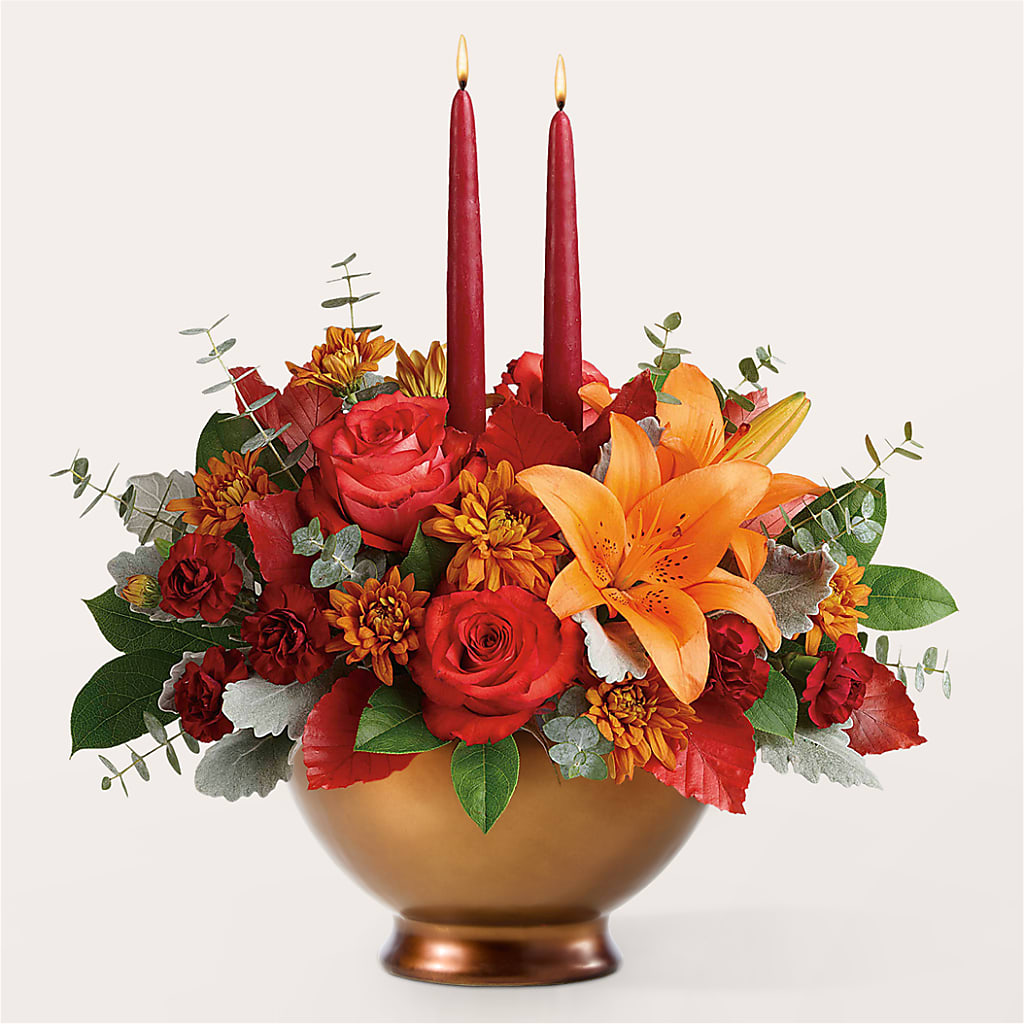 Fruits of Fall Centerpiece – ADAM & EVE FLOWERS & BALLOONS, Lafayette IN