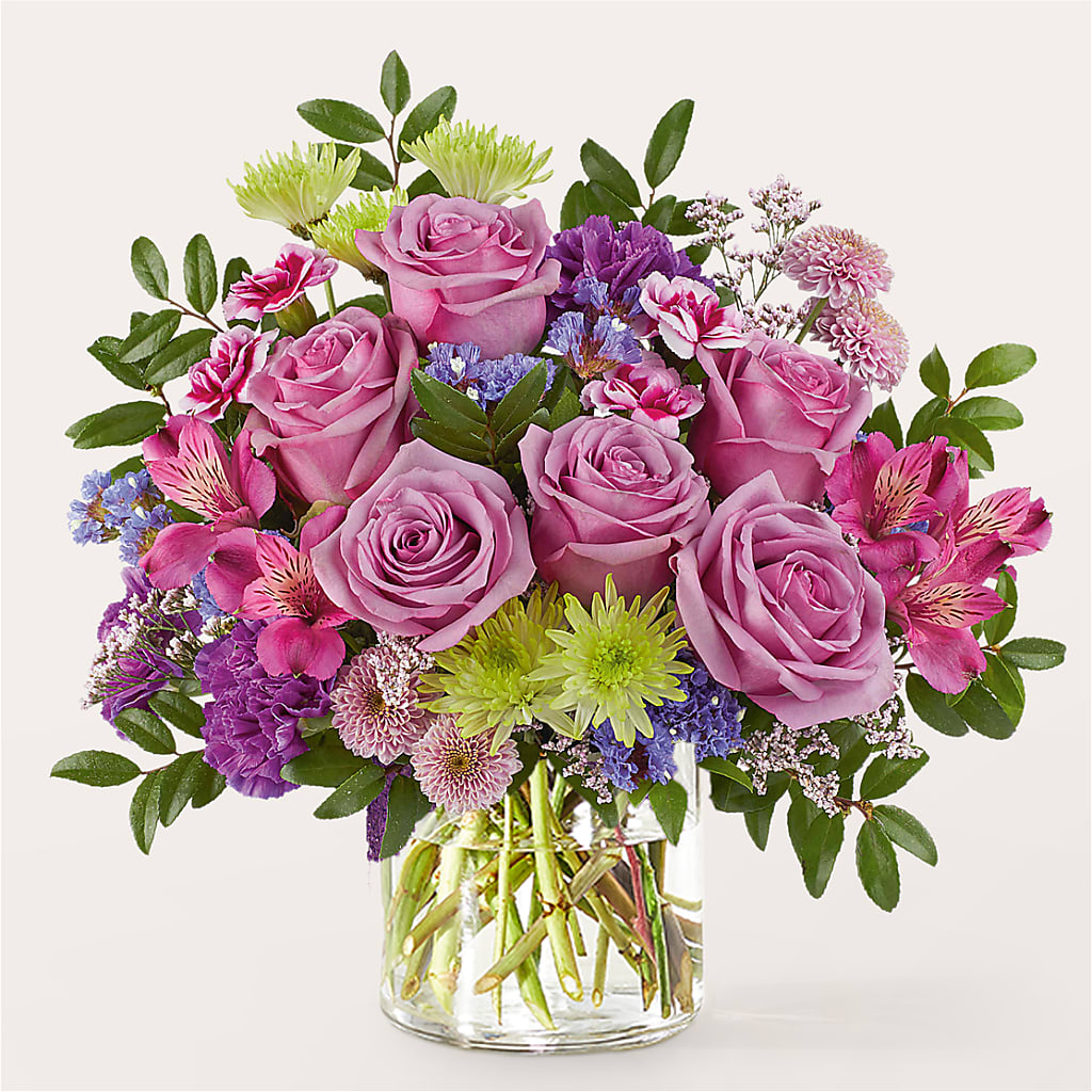Glass Half Full Bouquet – ADAM & EVE FLOWERS & BALLOONS, Lafayette IN