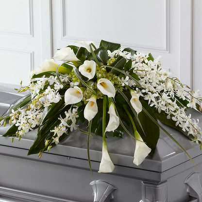 Angel Wings Casket Spray – ADAM & EVE FLOWERS & BALLOONS, Lafayette IN