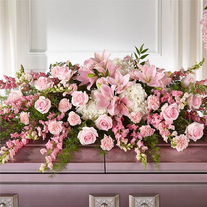 Life & Remembrance Casket Spray – ADAM & EVE FLOWERS & BALLOONS, Lafayette IN