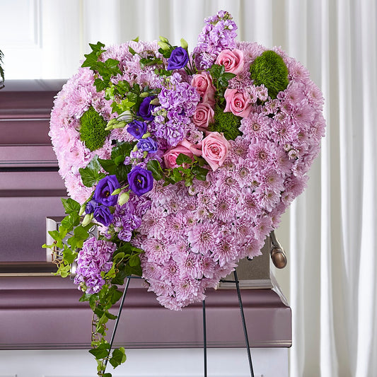Treasured Love Standing Heart – ADAM & EVE FLOWERS & BALLOONS, Lafayette IN