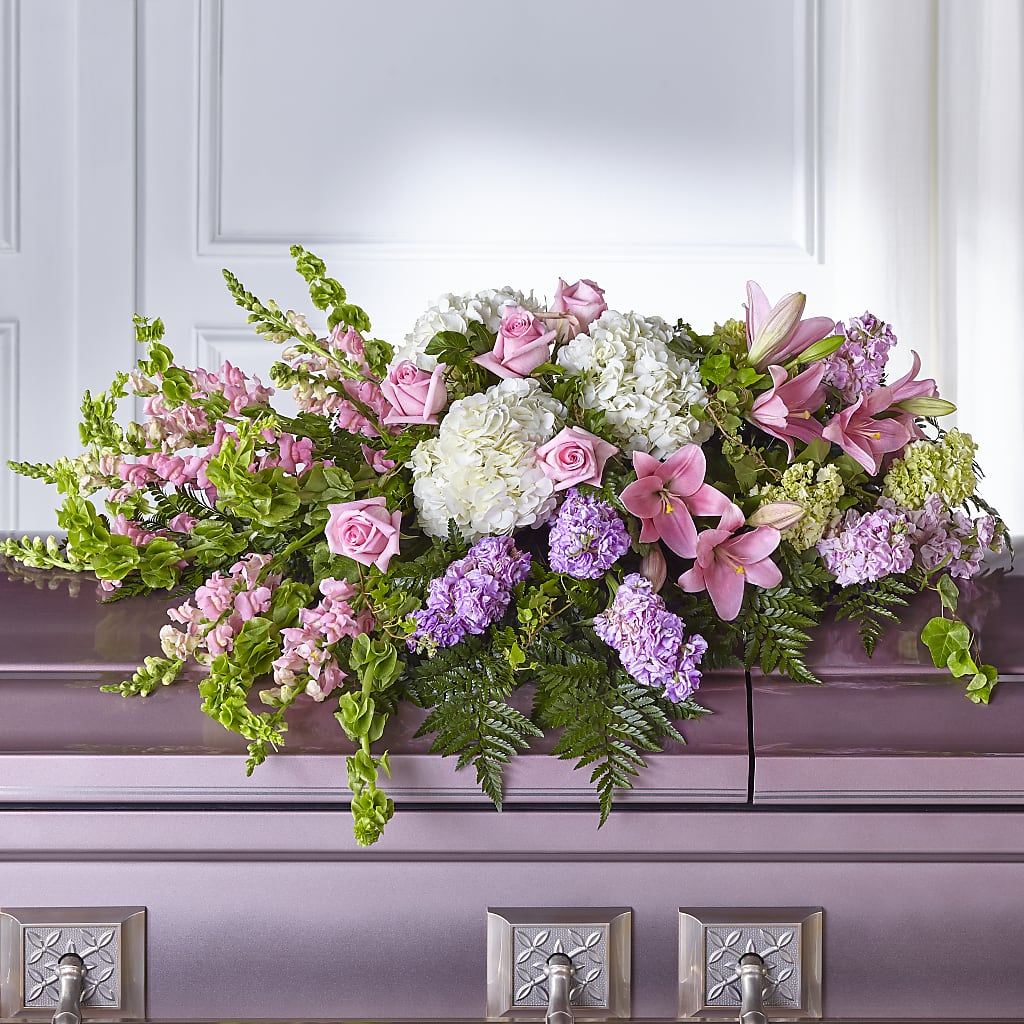 Life's Gratitude Casket Spray – ADAM & EVE FLOWERS & BALLOONS, Lafayette IN