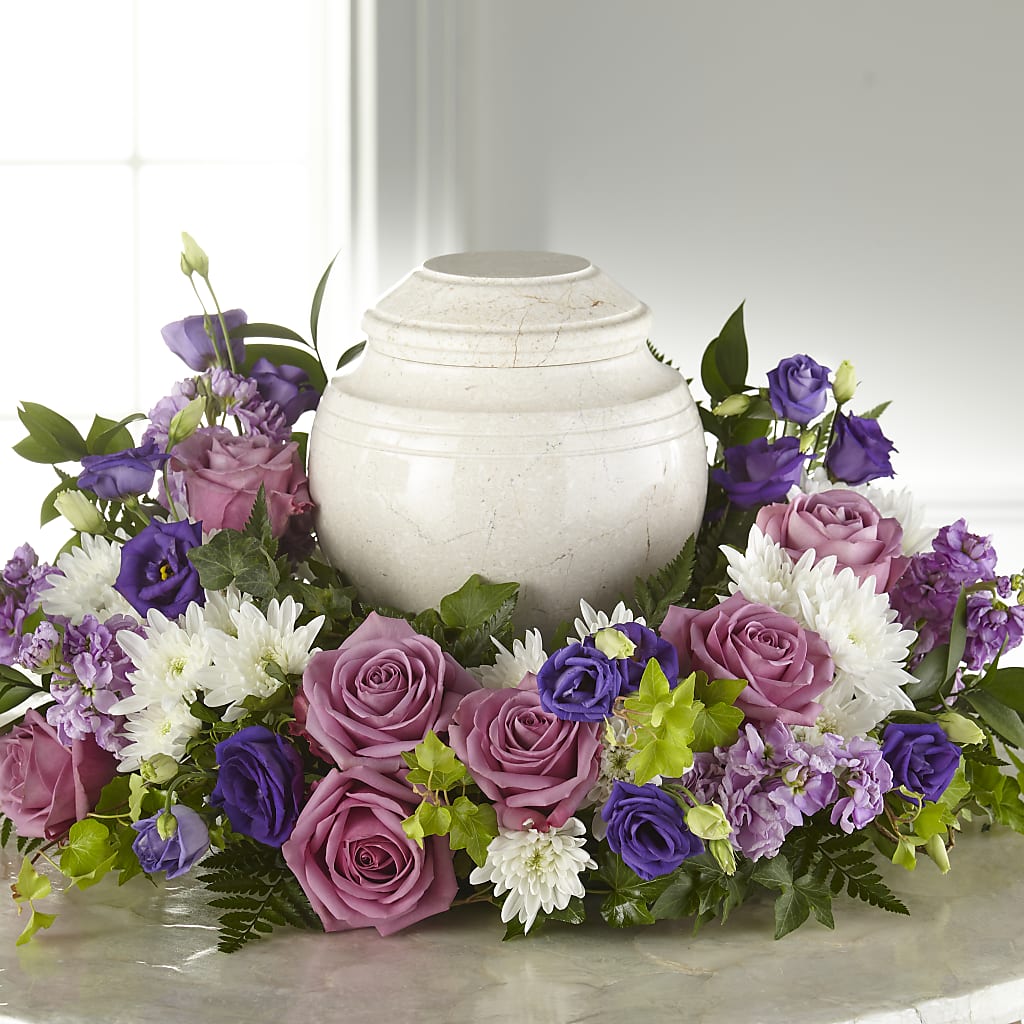 Blooming Sympathy Cremation Adornment – ADAM & EVE FLOWERS & BALLOONS, Lafayette IN