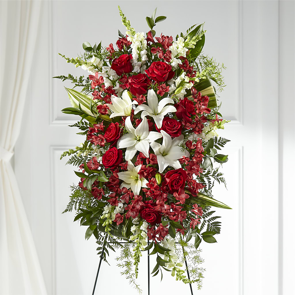 Everlasting Memory Standing Spray – ADAM & EVE FLOWERS & BALLOONS, Lafayette IN