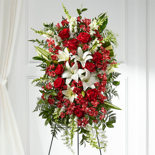 Everlasting Memory Standing Spray – ADAM & EVE FLOWERS & BALLOONS, Lafayette IN