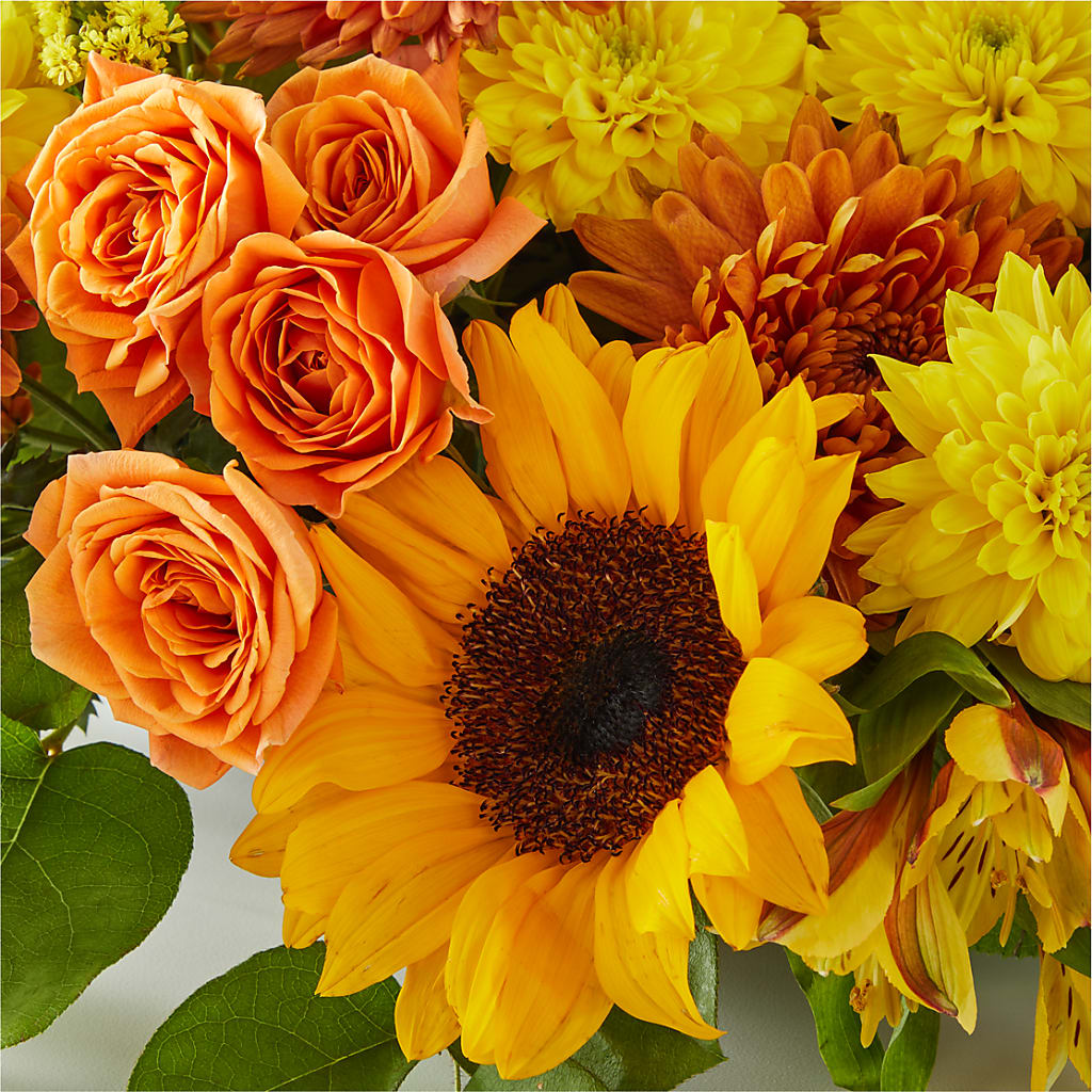 Autumn Harmony Centerpiece – ADAM & EVE FLOWERS & BALLOONS, Lafayette IN
