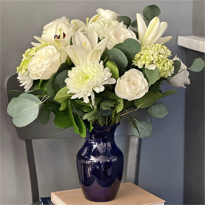 Snowy Dreams Bouquet – ADAM & EVE FLOWERS & BALLOONS, Lafayette IN