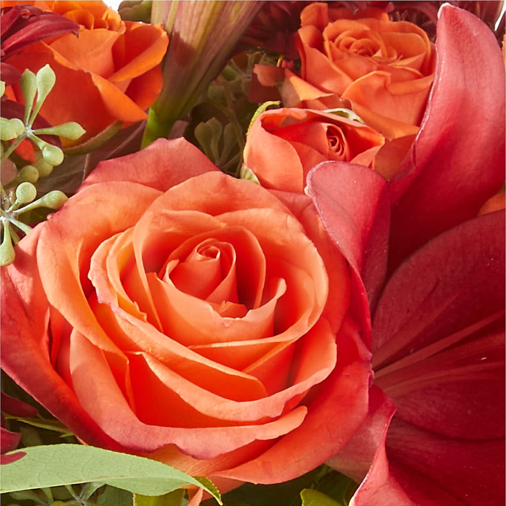 Crimson Leaves Bouquet – ADAM & EVE FLOWERS & BALLOONS, Lafayette IN