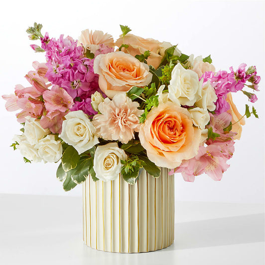 Paradise Bouquet with Ivory Vase – ADAM & EVE FLOWERS & BALLOONS, Lafayette IN