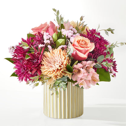 Berry Cobbler Bouquet with Ivory Vase – ADAM & EVE FLOWERS & BALLOONS, Lafayette IN