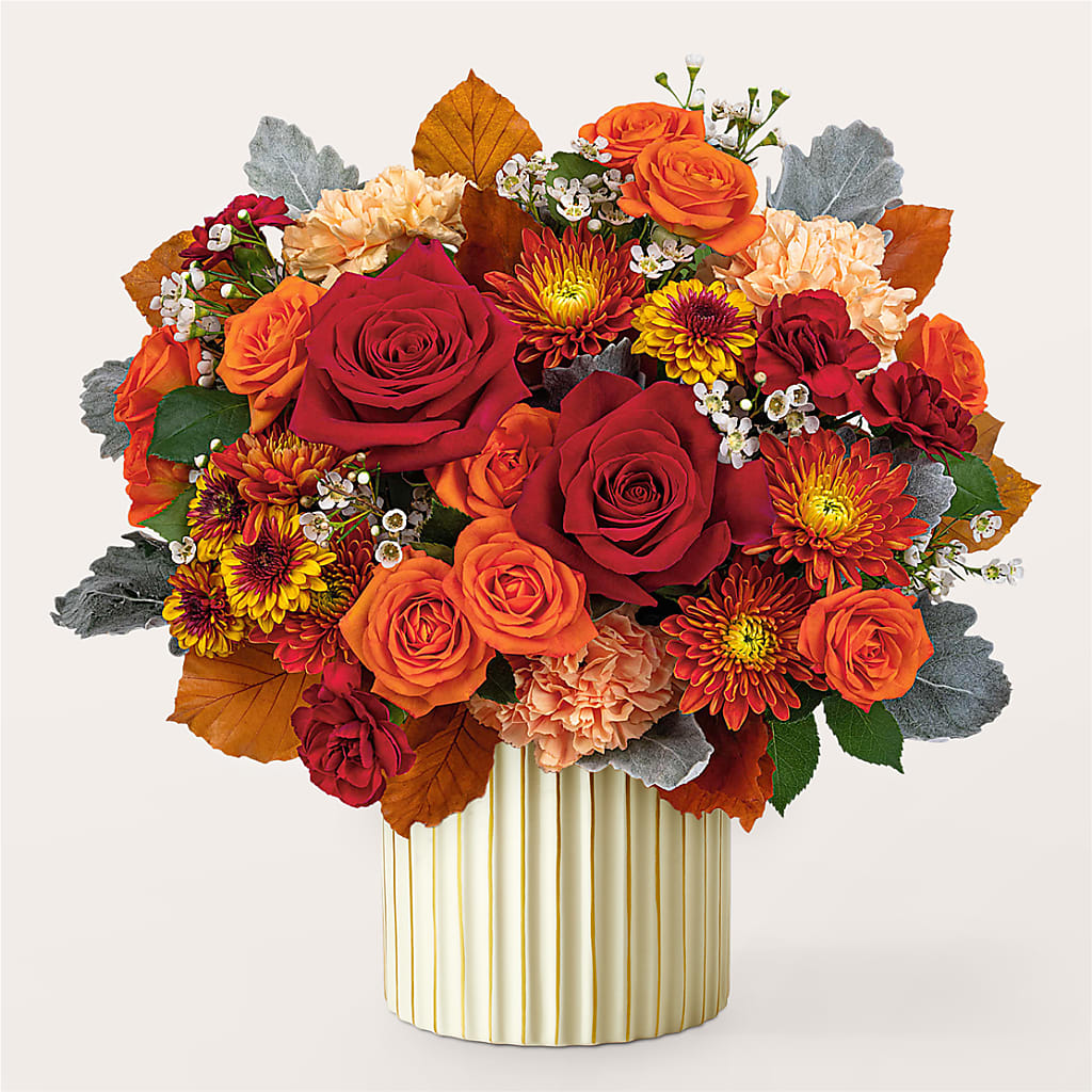Merlot Bouquet with Ivory Vase – ADAM & EVE FLOWERS & BALLOONS, Lafayette IN