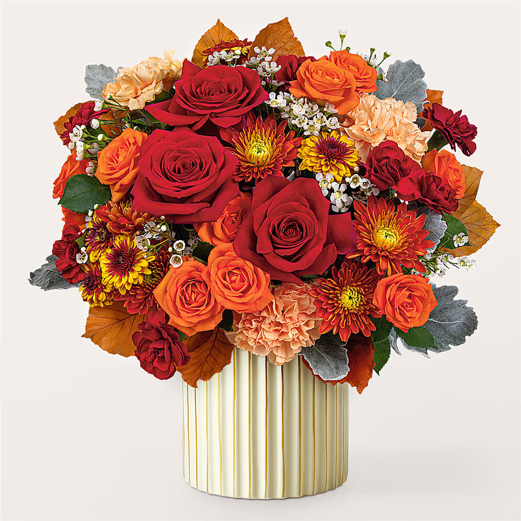 Merlot Bouquet with Ivory Vase – ADAM & EVE FLOWERS & BALLOONS, Lafayette IN