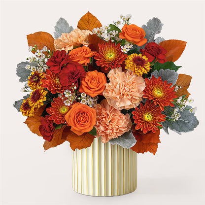 Merlot Bouquet with Ivory Vase – ADAM & EVE FLOWERS & BALLOONS, Lafayette IN