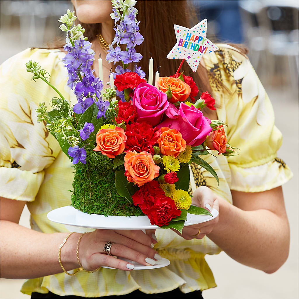 Best Year Yet Floral Cake – ADAM & EVE FLOWERS & BALLOONS, Lafayette IN