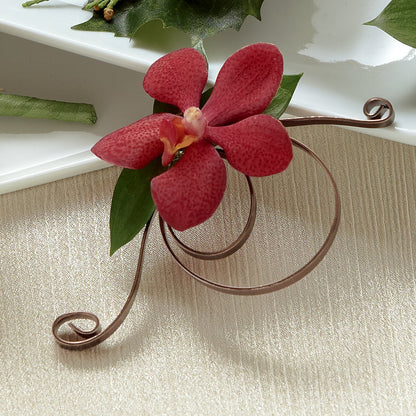 Red Mokara Boutonniere – ADAM & EVE FLOWERS & BALLOONS, Lafayette IN